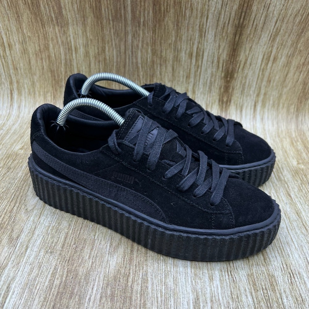 Puma x Fenty Creeper Women's Size 8 Black Suede Platform Sneakers 362268-01